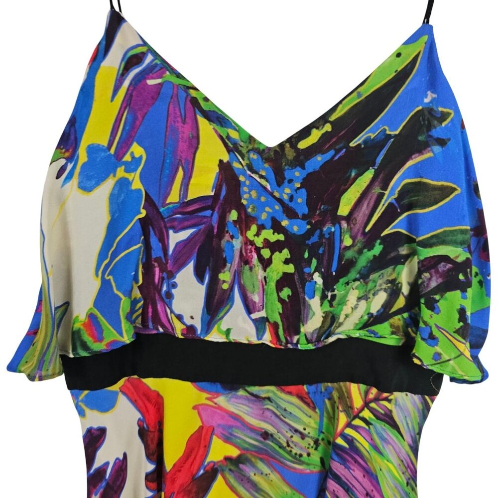 Milly Women's 4‎ Rainbow Abstract Strappy Short Summer Party Club Festival Dress - Picture 6 of 11